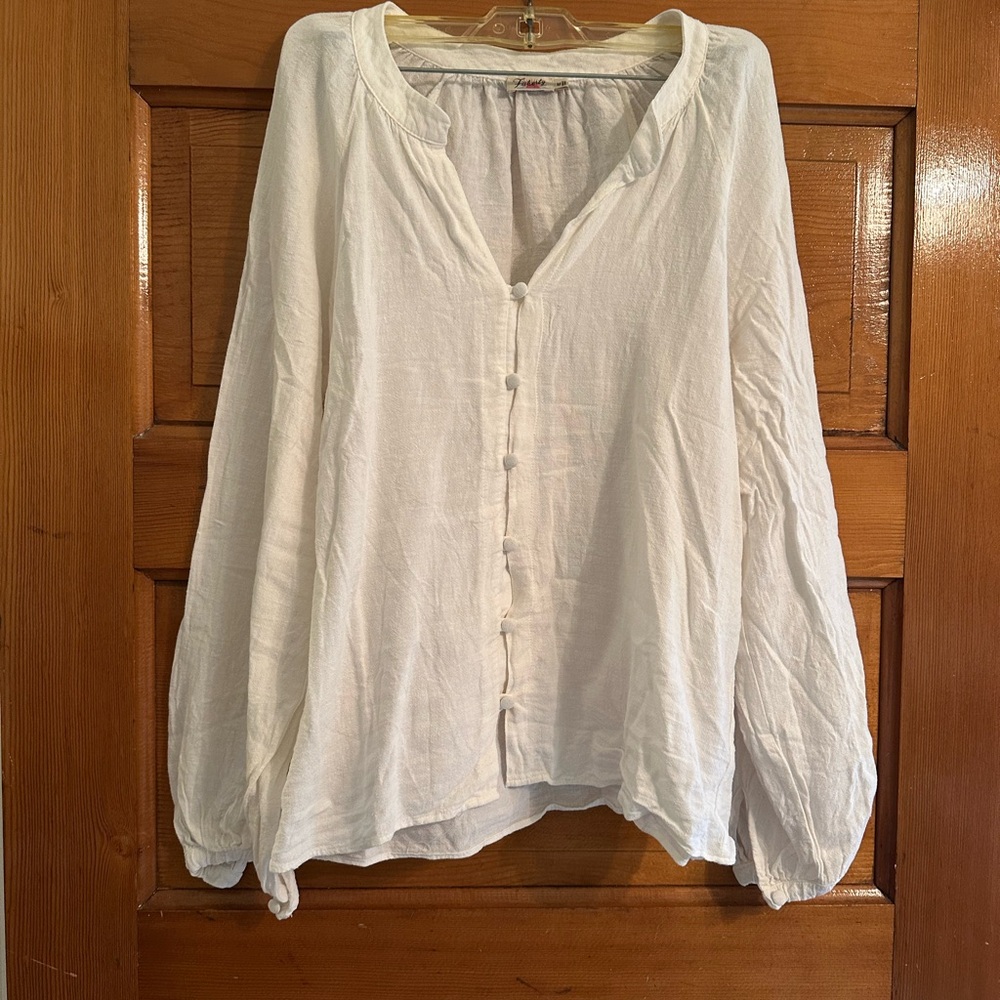 White Button-Up Blouse